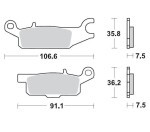 DP Brakes Brzdové destičky na Yamaha YFM 700 Grizzly Brzdové desky: Zadní pravá