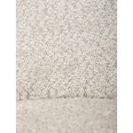 Křeslo "ušák", potah krémová látka, nohy černý kov