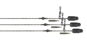 FOX Heli-Clip Rigs Edges Naturals Copper Core / Kaprový návazec / 50 lb / 75 cm / 3 ks (CRT004)