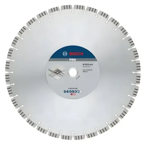 BOSCH PRO Concrete / Diamantový řezný kotouč na beton / 450 mm / otvor 25,4 mm / šířka 3,6 mm (2608602660)