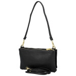 Stylová dámská semišová kabelka na rameno Amanda, černá