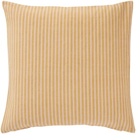 Ib Laursen Povlak na polštář Linea Mustard / Light Pink stripes 45 x 45 cm, oranžová barva, textil
