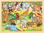 GOKI Dřevěné puzzle Afrika