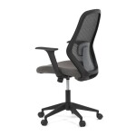 Židle kancelářská, látka černá, houpací mechanismus, kolečka pro tvrdé povrchy