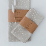 Eulenschnitt Lněná utěrka Natural Dots - set 2 ks, béžová barva, textil