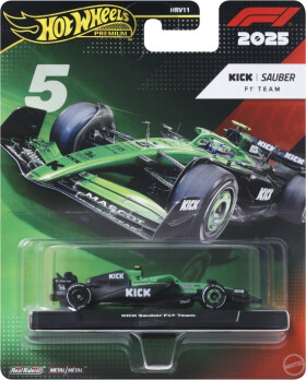 Hot Wheels Angličák Premium Formula 1 Kick Sauber - Gabriel Bortoletto #5 - Mattel Hot Wheels
