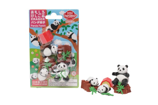 Iwako Gumy set - Panda Family (9 ks)