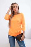 Dámská halenka s lodičkovým výstřihem oranžová neonová UNI