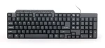 Gembird KB-UM-104 kompaktní multimediální klávesnice černá / USB / US layout / multimediální tlačítka (KB-UM-104)