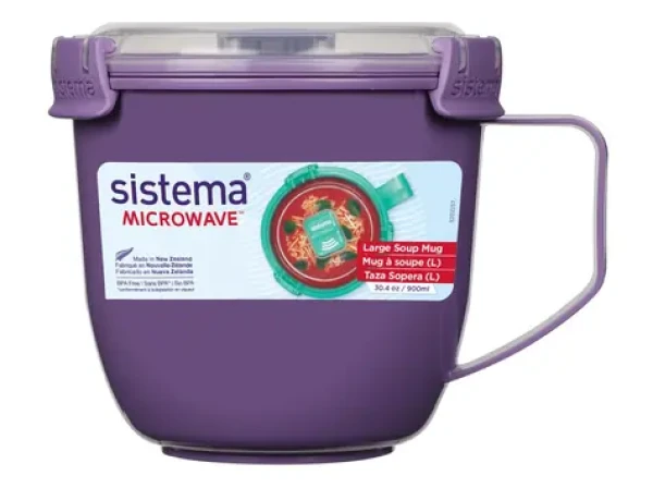 Sistema Microwave Large Soup Mug Hrnek na polévku a dušené pokrmy 900 ml fialová (8592001423510)