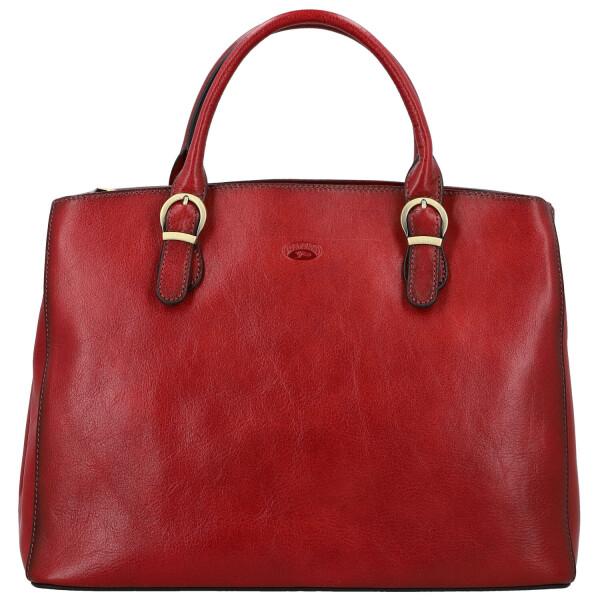 Luxusní dámská kožená kabelka do ruky Katana Faria, vínová