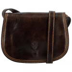 Dámská kožená crossbody taška Luren, tmavě hnědá