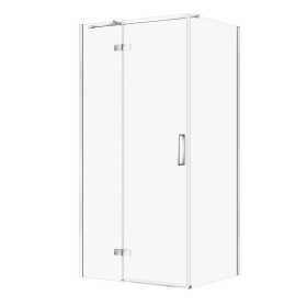 CERSANIT - Sprchový kout JOTA s panty, chrom, 100x80x195, levý, čiré sklo S160-032