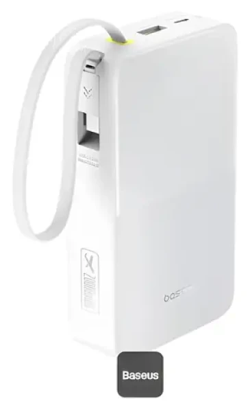 Baseus EnerFill FC51 Bipow2 Pro bílá / Powerbanka / 20000 mAh / USB-C v těle / USB-C / USB-A / 22,5W (E0027700)