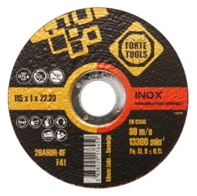 FORTE TOOLS Řezný kotouč na kov 115x1,0x22,23 mm / Řezný kotouč / průměr 115 mm / tloušťka 1 mm (374371)