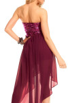 Dámské společenské šaty model 15042381 asymetrickou sukní fialové Fialová Mayaadi