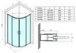 GELCO SIGMA SIMPLY CHROM Čtvrtkruhový sprchový kout 900x900 čiré sklo, GS5590 GS5590