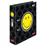 Pořadač Herlitz pákový A4/8cm lamino - SmileyWorld Black/Yellow Faces