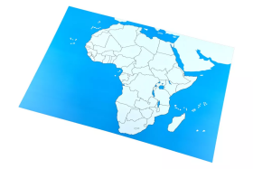 Moyo Montessori Moyo Montessori Kontrolní mapa - Afrika Nová - bez popisků