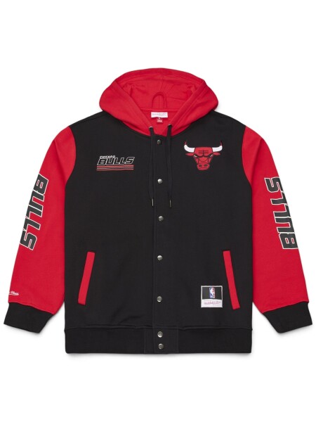 Mitchell & Ness Pánská bunda Chicago Bulls NBA Triple Check Fleece Full-Snap - Červená Velikost: L