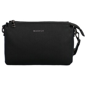 Trendy koženková dámská crossbody kabelka Carisa, černá