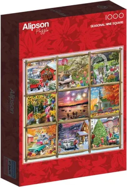 ALIPSON Čtvercové puzzle Koláž jaro, léto, podzim, zima