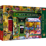 Puzzle Premium 1000 dílků - Tea Time: Ráj pro domácí mazlíčky