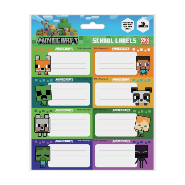 Minecraft jmenovky na sešity (Chibi) - EPEE