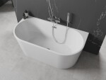 MEXEN - Oval vana volně stojící 150x75cm bílá bez krytky přepadu a zátky 52671507500-SS