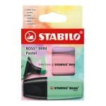 STABILO® BOSS MINI Pastel - 3 ks sada - lila, pudrově růžová, mátově zelená (07/3-2-03)