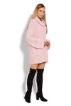 Dámský dlouhý svetr 70012 - PeeKaBoo UNI starorůžová