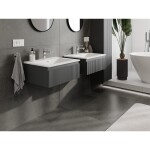MEXEN/S - Rivel koupelnová skříňka 60 cm s umyvadlem Otis, 1 šuplík, reliéf , grafit mat/bílá mat 91A20-06023-1-BF66-W18M01