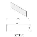 CERANO - Krycí čelní panel vany Viola/Elisa - rovný - akrylát - bílá - 180x48 CER-829429