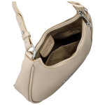 Trendy dámská koženková kabelka na rameno Tricia, tmavě béžová