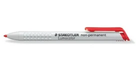 Staedtler Lumocolor non-permanent červená / Popisovač / Štětcový hrot 3 mm / Zasouvací hrot (768N-2)