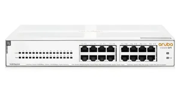 HPE Aruba R8R48A Instant On 1430 16G / Switch / 16x Gigabit RJ45 portů / PoE 124W / CL4 (R8R48A#ABB)