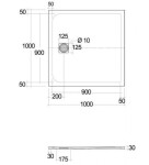 KLUDI - Terra Sprchová vanička 100x100 cm, matná černá 08DW1839