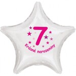 Krásné 7. narozeniny fóliový balónek hvězda pro holky Balonky.cz Krásné 7. narozeniny fóliový balónek hvězda pro holky Balonky.cz