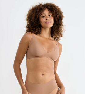 Dámská podprsenka ZERO Feel 2.0 THE UP P Bra - BROWN - hnědá 00CM - SLOGGI NOSTALGIC BROWN M2