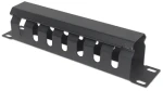 Intellinet Panel pro správu kabelů 10" černá / Panel pro správu kabelů / 1U / s krytem / plast (714853)