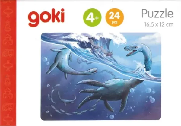 GOKI Dřevěné puzzle Dinosauři: Elamosaurus
