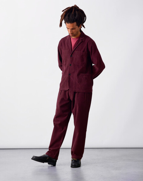 Service Works Fine Cord Part-Timer Pants Burgundy L