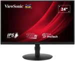 24" Viewsonic VA2408-HDJ černá / Monitor / IPS / 1920 x 1080 / 100 Hz / 5ms / 250 cd/m2 / HDMI + DP + VGA / Pivot / VESA (VA2408-HDJ)