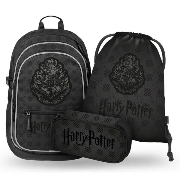 BAAGL SET 3 Core Harry Potter Bradavice černý: batoh, penál, sáček