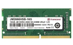 Transcend JetRam 16GB (1x16GB) 2666MHz / SODIMM / DDR4 / CL19 / 1.2V / 2Rx8 (JM2666HSB-16G)