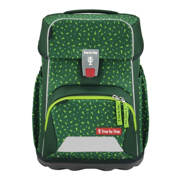 Školní aktovka Step by Step BASIS, Green Graphics - 4 dílný set, AGR certifikát