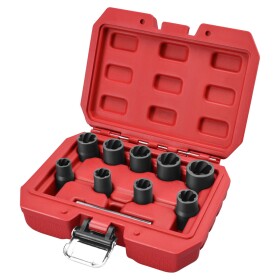 EXTOL PREMIUM 8818141 Hlavice na uvolňování šroubů a matic, sada 10ks, 3/8", 10-19mm, CrMo