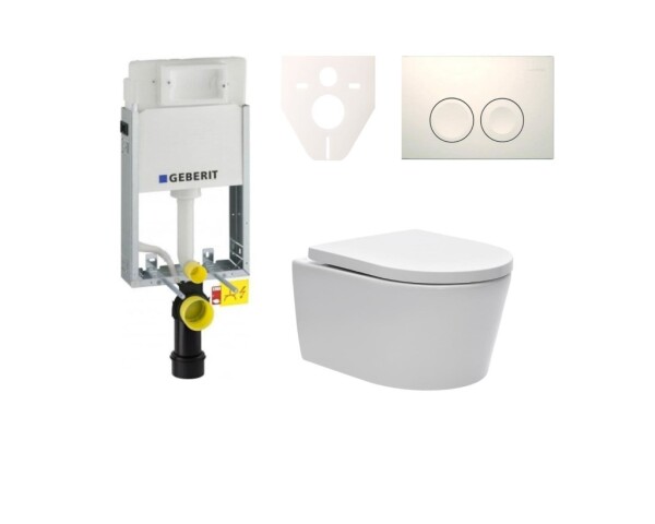 Cenově zvýhodněný závěsný WC set Geberit k zazdění + WC SAT Brevis SIKOGE1W1 SIKOGE1W1