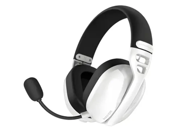 Hator ESH16 Hyperpunk 3 Wireless bílá / Herní bezdrátová sluchátka s mikrofonem / Hi-Res / LDAC / ANC / BT 5.4 / USB (ESH16)