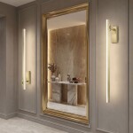 Koupelnové nástěnné LED svítidlo SWE033-1W 80cm BRUSH GOLD OSW-20132